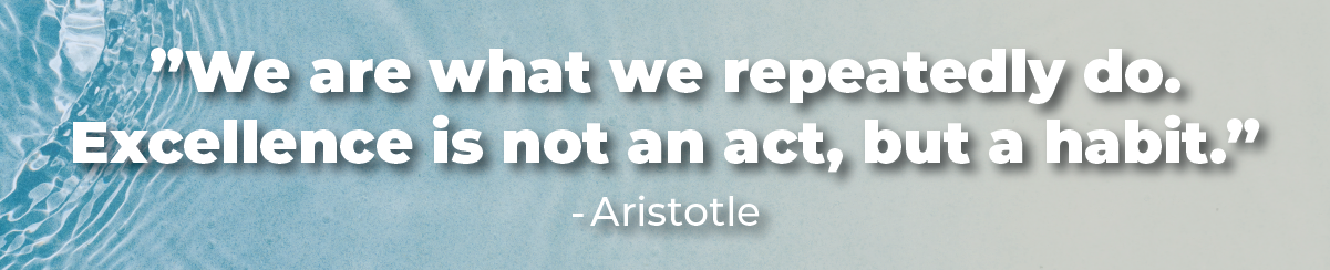 hypnotherapy, RTT therapy, Aristotle quote, excellence, habit